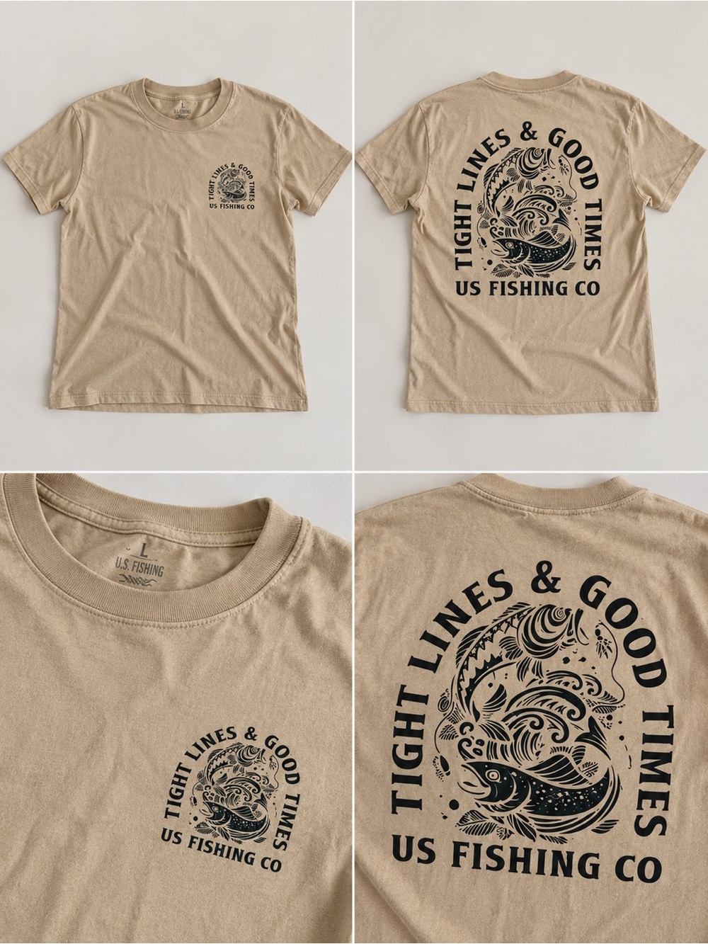 US Fishing Co. “Tight Lines & Good Times” Short Sleeve Graphic Tee